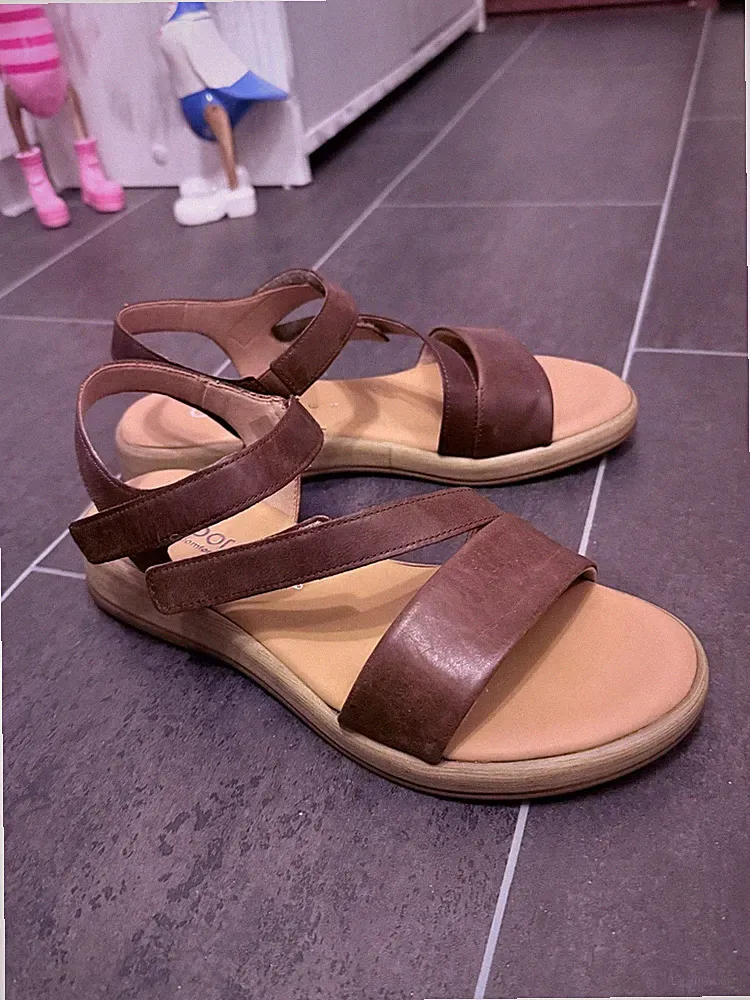 Gabor RHODOS Sandalette Leder, Keilabsatz, in Komfort-Schuhweite, Größe 39 NEU