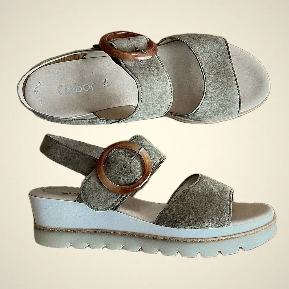 Gabor Sandale Damen Beige 41 Damen Sandalen bequeme Schuhe Sommer Schuhe
