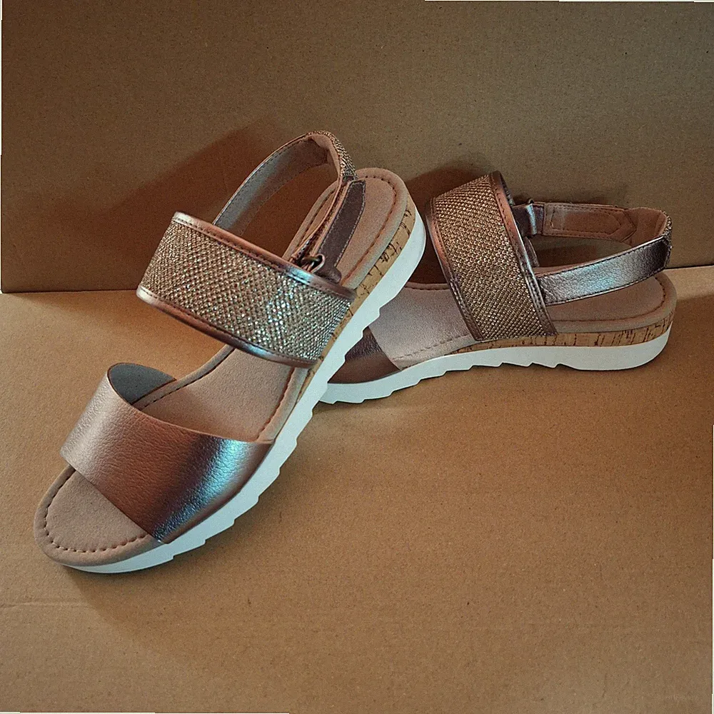 Gabor Sandaletten (echtes Leder) "Comfort, in taupe/bronze,Gr. 6,5 (40), Weite G