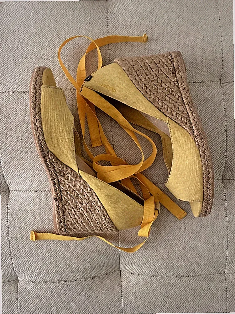 GANT Espadrilles Keilabsatz Gelb Gr. 39 Sandaletten Keilsandalen w. neu Sandalen