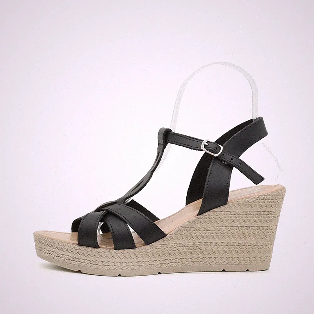 GEMO Damen Sandale EU 37 Riemchensandalette Schwarz Verstellbarer Riemen Sommer