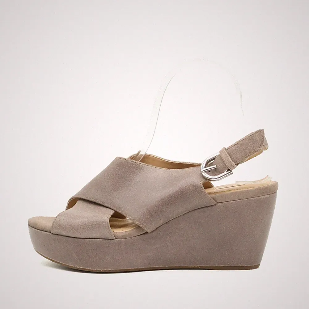 Geox Damen Sandalen EU 38 D62N9B Taupe Atmungsaktive Sohle Respira