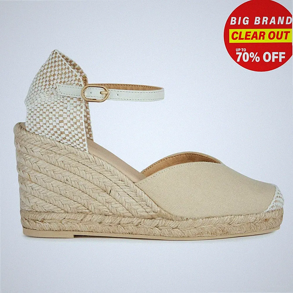 Geox Damen Sandalen Keilabsatz Sommer Beige mit Schnalle Gelsa