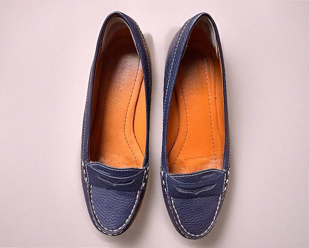 GEOX Damenschuhe, Mokassin Keilabsatz Trotteur Gr. 38 navy