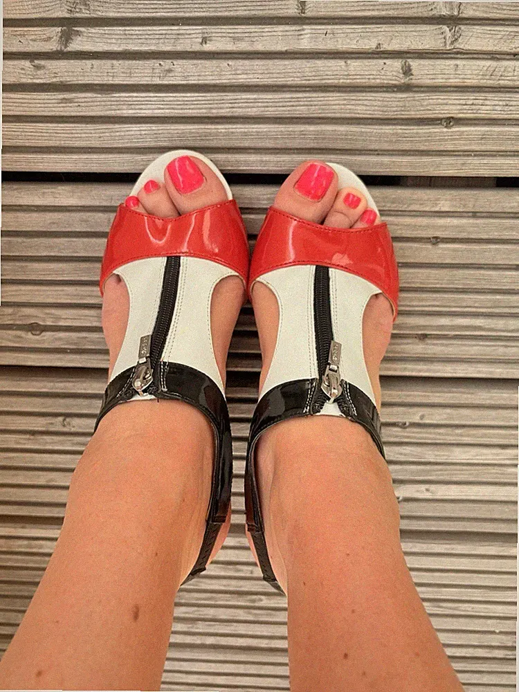 Geox Keilsandalette Lackleder Gr.40
