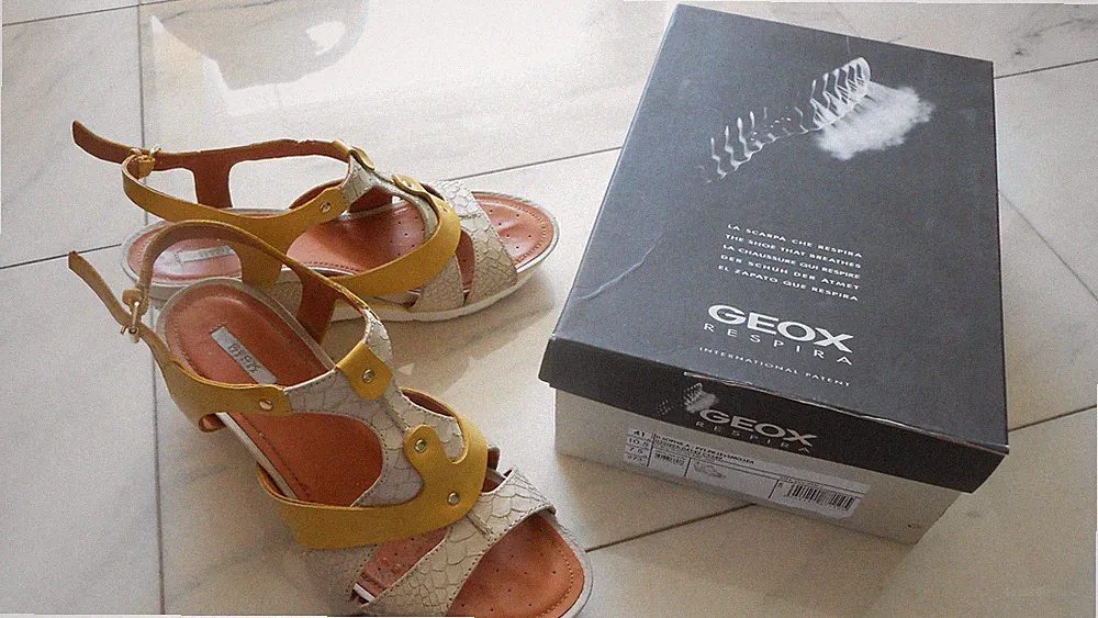 GEOX Keilsandaletten Sophie, Leder, Absatz 9 cm , Größe 41