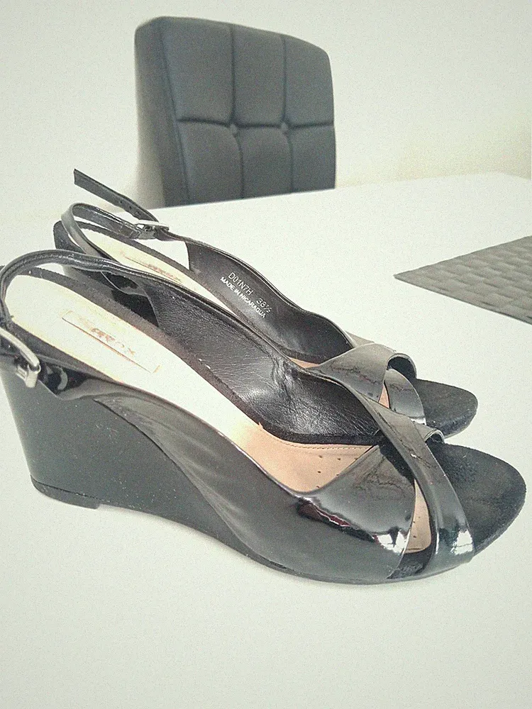 Geox Respira Damenschuhe Gr. 38,5 Lack Schwarz