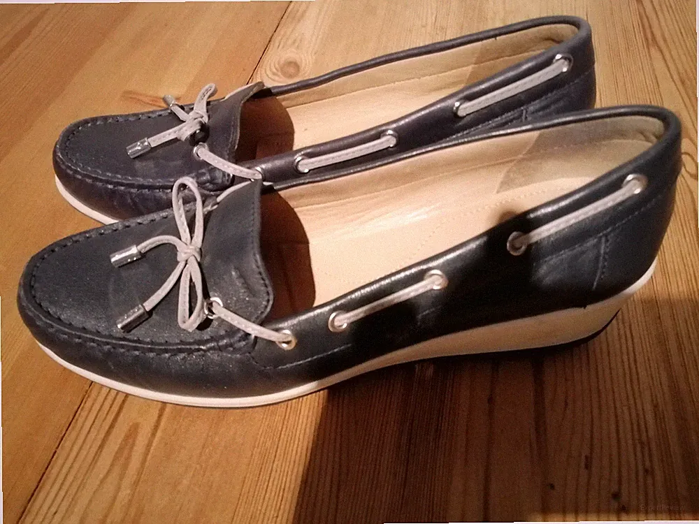 Geox Respira Schuhe Leder Pumps Keilabsatz 4cm Slipper Wedges Gr. 41 UK 7 blau