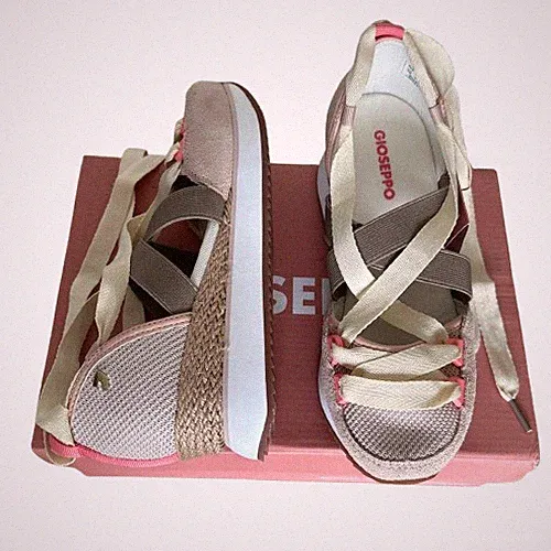 Gioseppo Samobor Wedge Damen Sport Sandalen Größe UK 3 EU 36 Mesh Wildleder Schnürung