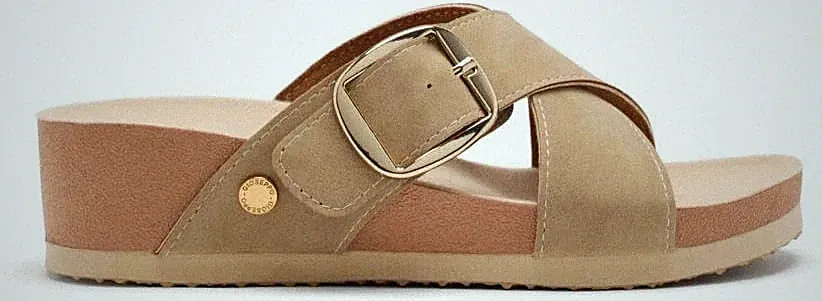 Gioseppo WINN Damen Braun Sandalen Keilabsatz Leicht Komfort (74512-P-Taupe)