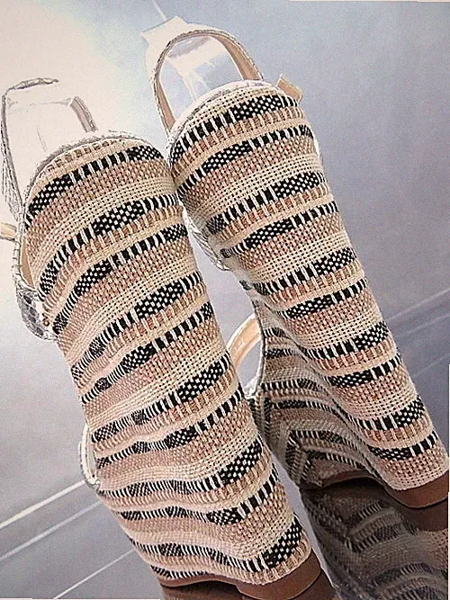 GoGo Top Faux Schlange Leder Pumps Designer Keilabsatz Sandalen Q43 Silber 36 38