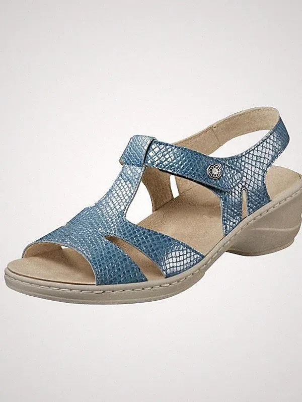 Goldkrone Sandalette Sandalen Damen Schuhe hellblau Gr. 4 / 37