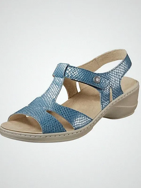Goldkrone Sandalette Sandalen Damen Schuhe hellblau Gr. 8 / 42 Weite H
