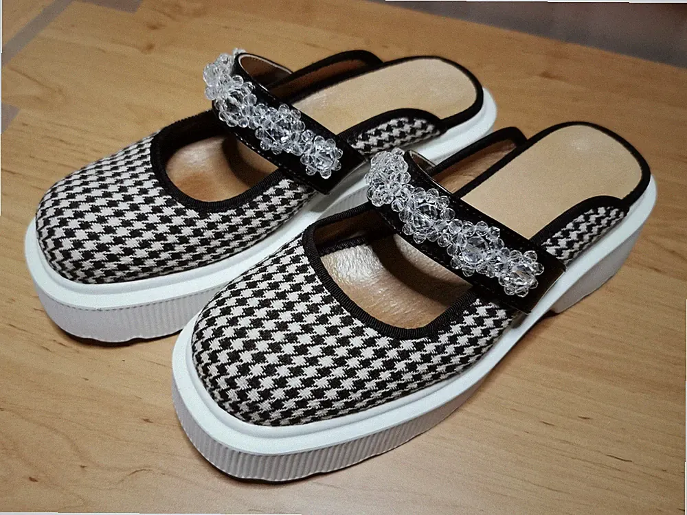 Gr.38 Damen Schuhe Sandale Clogs Pantoffeln Echtleder Schwarz