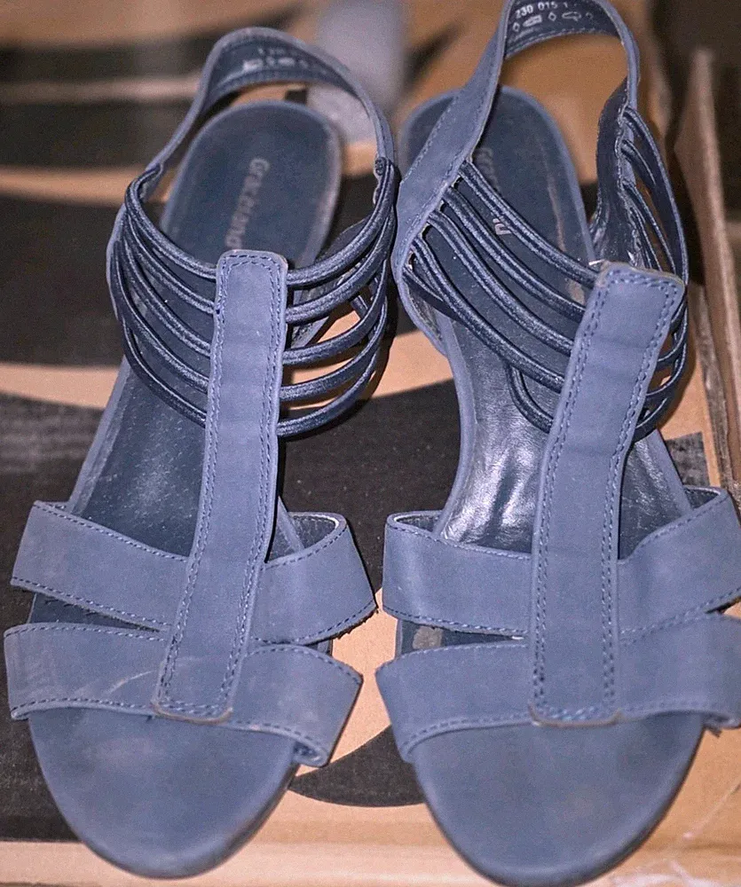 Graceland Sandaletten / Riemchen-Sandalen blau Gr. 39