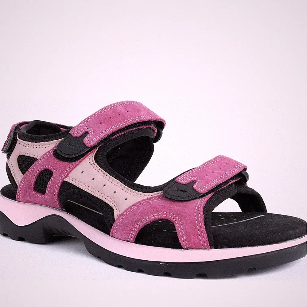 Grüner Schuhe Munich Damen Rosa Keilabsatz Ledersandalen Peeptoe GRU3930-25146