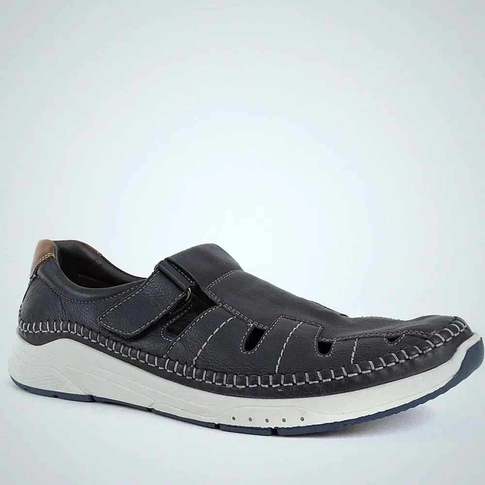 Grüner Schuhe Munich Herren Blaue Keilabsatz Ledersandalen GRU6021-25107