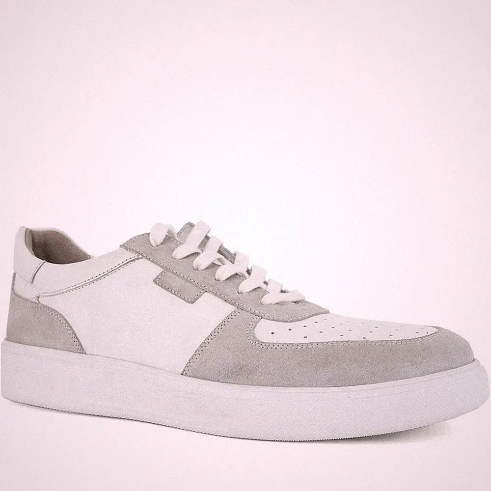 Grüner Schuhe Munich Herren Weiße Leder Keilabsatz Sneaker GRU6021-25106