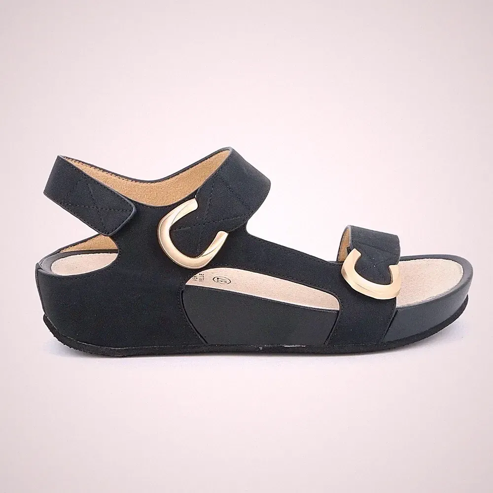 Grunland Damen Keilabsatz Sandalen Bequem Leicht Leder Riemchen Dira SA1057