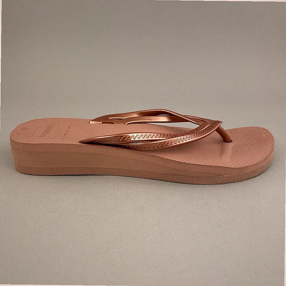 Havaianas Rose Keilabsatz Slipper Strand Urlaub Sommer Flip Flop Sandalen Gr 42 UK8