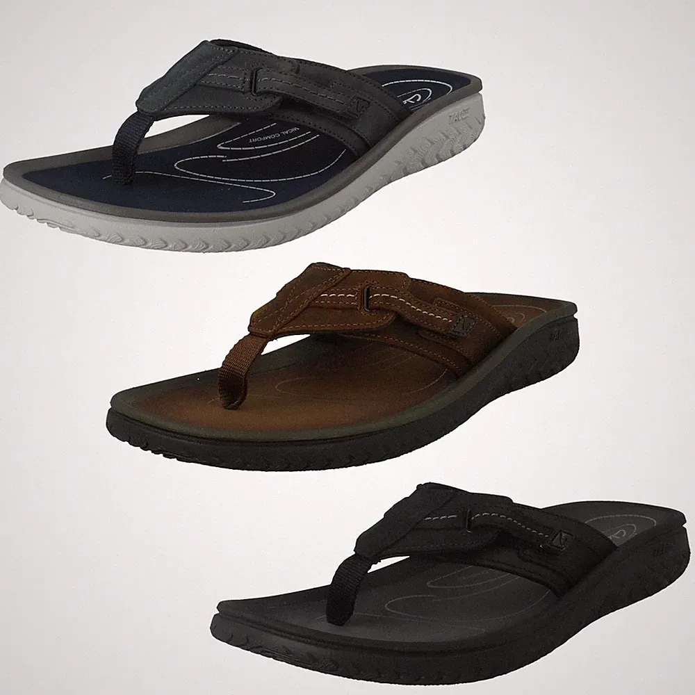 Herren Clarks Verstellbare Riemen Zehensteg Sandalen "Wesley Sun"