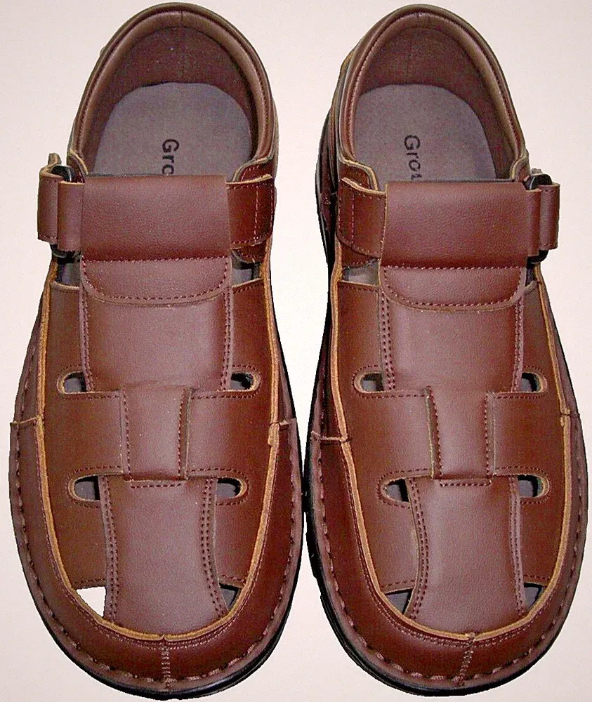 Herren Echtleder Trek Sandalen Sommer Geschlossene Zehe Brandneu***G9*****