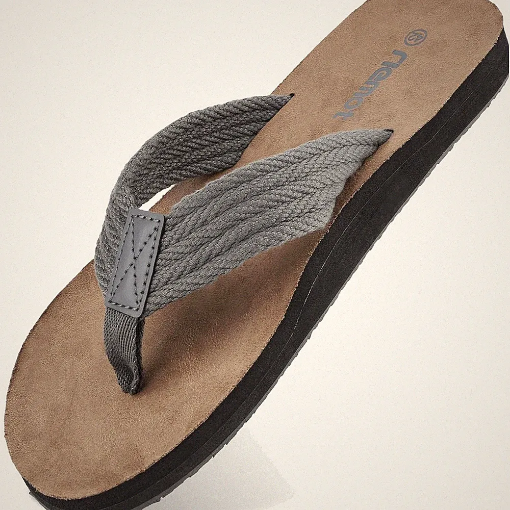 Herren Flip Flops Sommerschuhe Zehentrenner Weich badelatschen Rutschfest