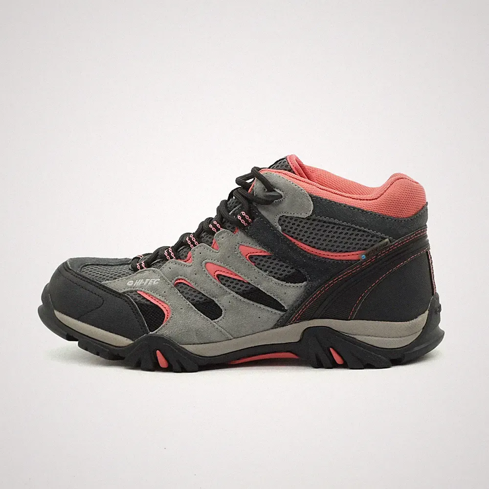 Hi-Tec Damen 9522 Wanderschuhe Grau/Pink Leder/Textil Outdoor Wanderschuh EU 39
