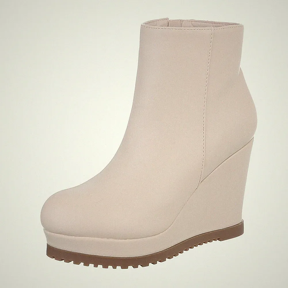 High-heel Stiefeletten Damenschuhe 8764 Ital-design In Beige