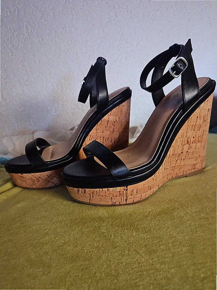 High Heels Sandaletten Keilabsatz Wedges Plateau Gr.40