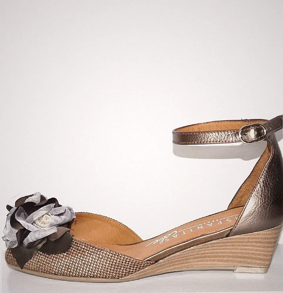 HISPANITAS Wedges Sandaletten Keilabsatz Ankle Strap Damen Gr. DE 37 Bunt