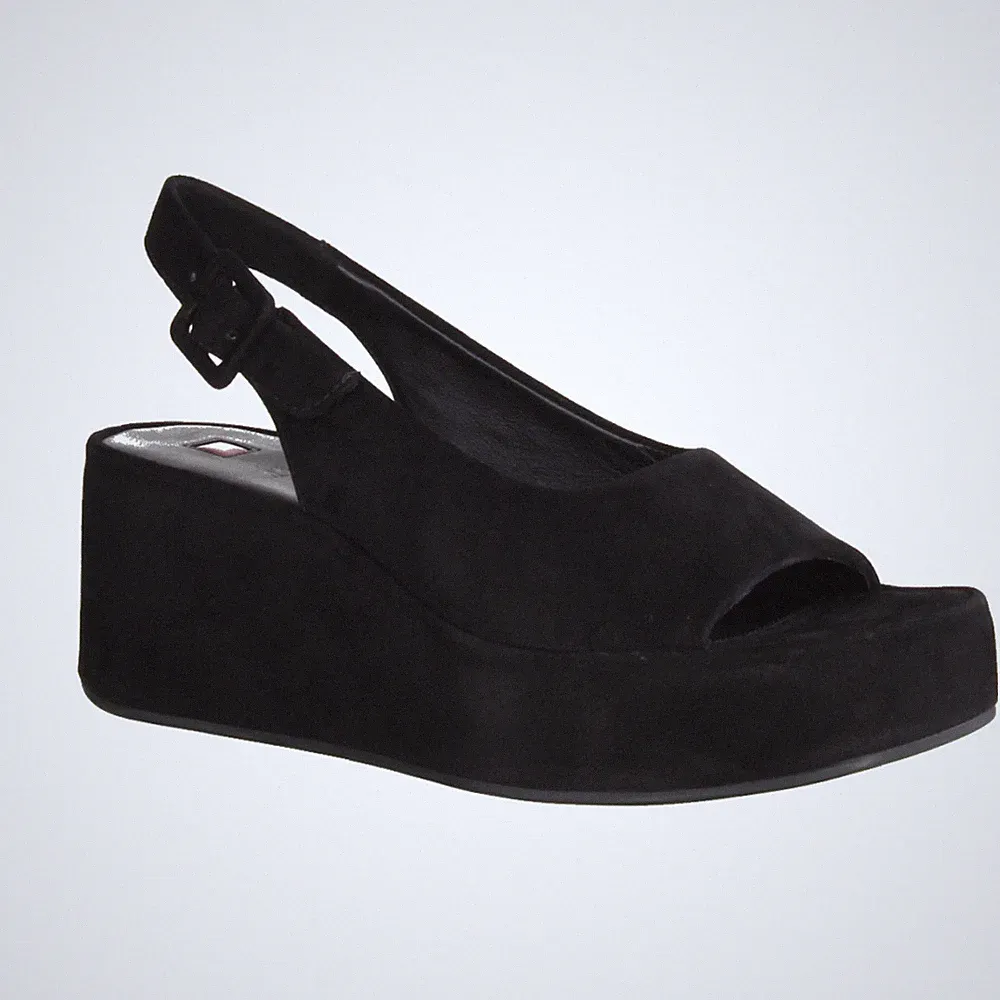 Högl 1-102512 auffällige und elegante Damensandale, Leder, Schwarz