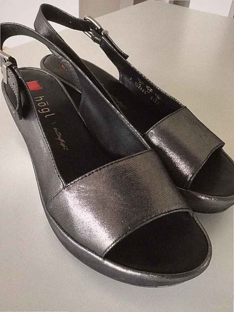 högl butterflight wegde keil sandaletten riemchen 5 schwarz silber boho business