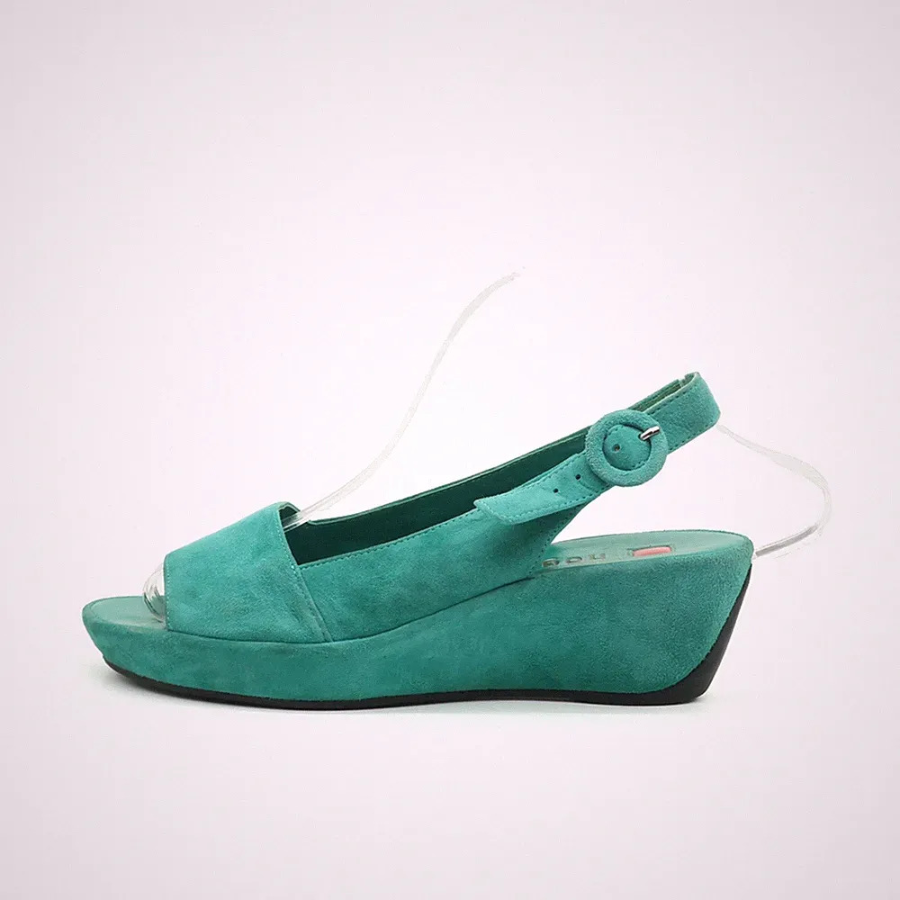 Högl Damen Sandalen EU 38 Slingback Keilsandalette türkis Komfort