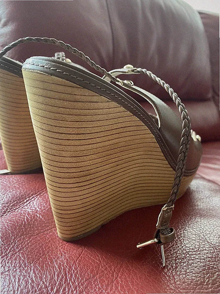 Högl High Heels Keil Wedges Zokolis Gr 39 Neuwertig Plateau Sandalette 13cm