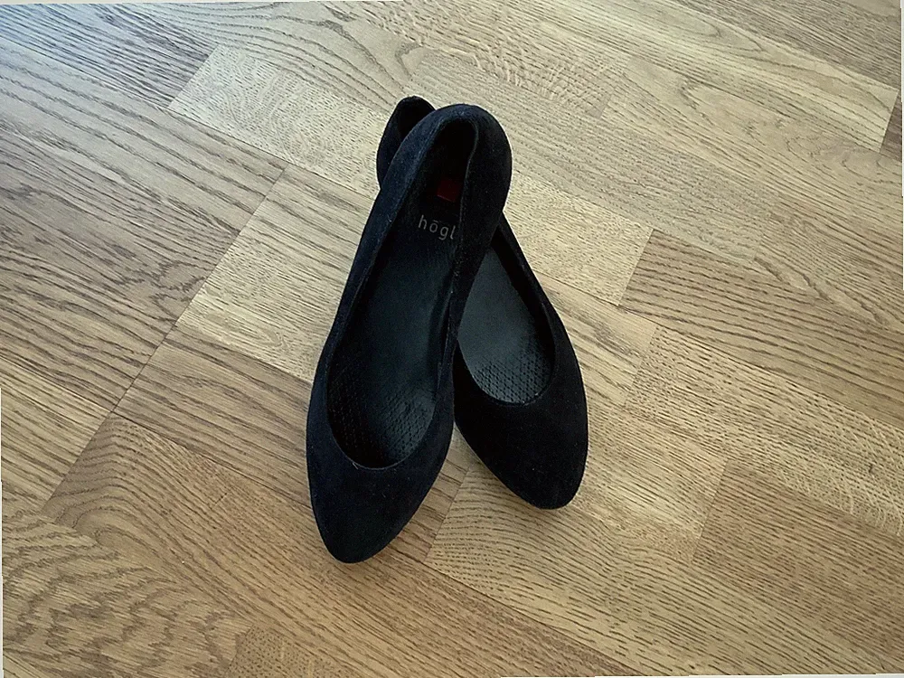 Högl Pumps Damen Schuhe Gr. EU 36 UK 3,5 Leder neuwertig schwarz Veloursleder