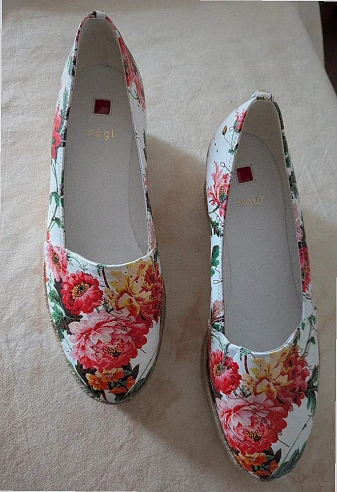 HÖGL Pumps Grösse 39 Leder BLUMEN