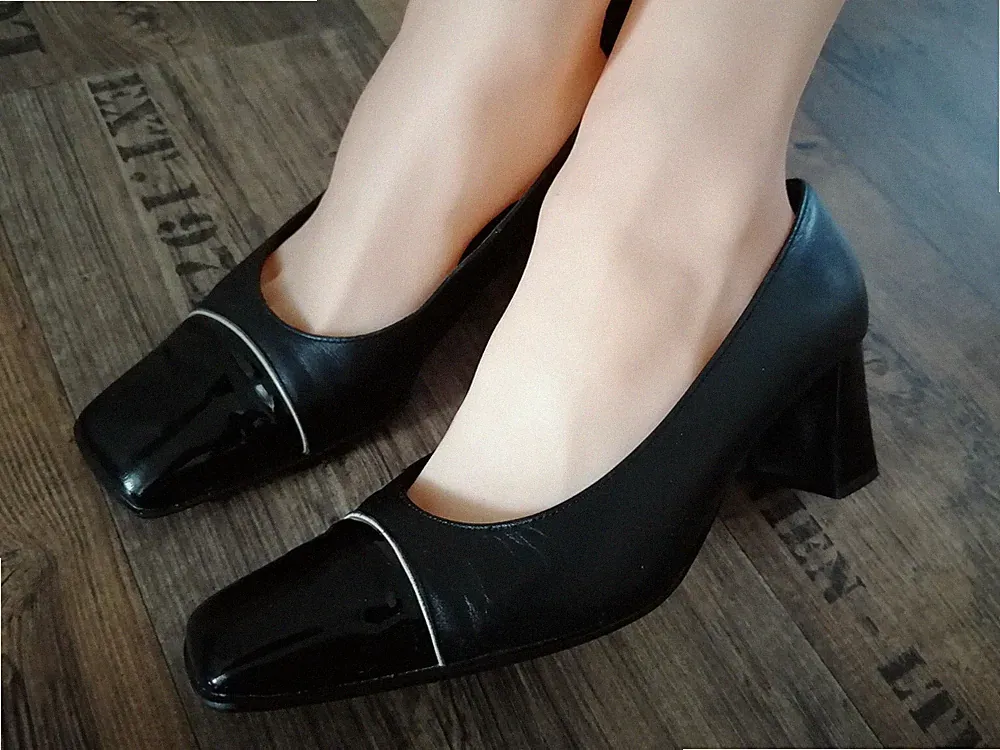 Högl Schicke Pumps Echtes Leder Gr.38 Schwarz Klasse & TOP