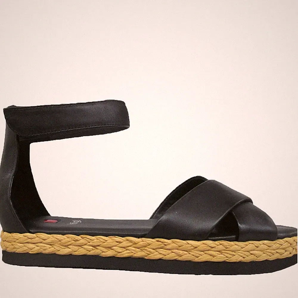 keilabsatz sandalen damen schwarz