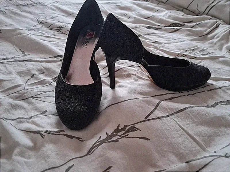 Högl Stardust Luxus Pur Damen Plateau Pumps schwarz Glitzer EU 38 (UK 5) wie neu