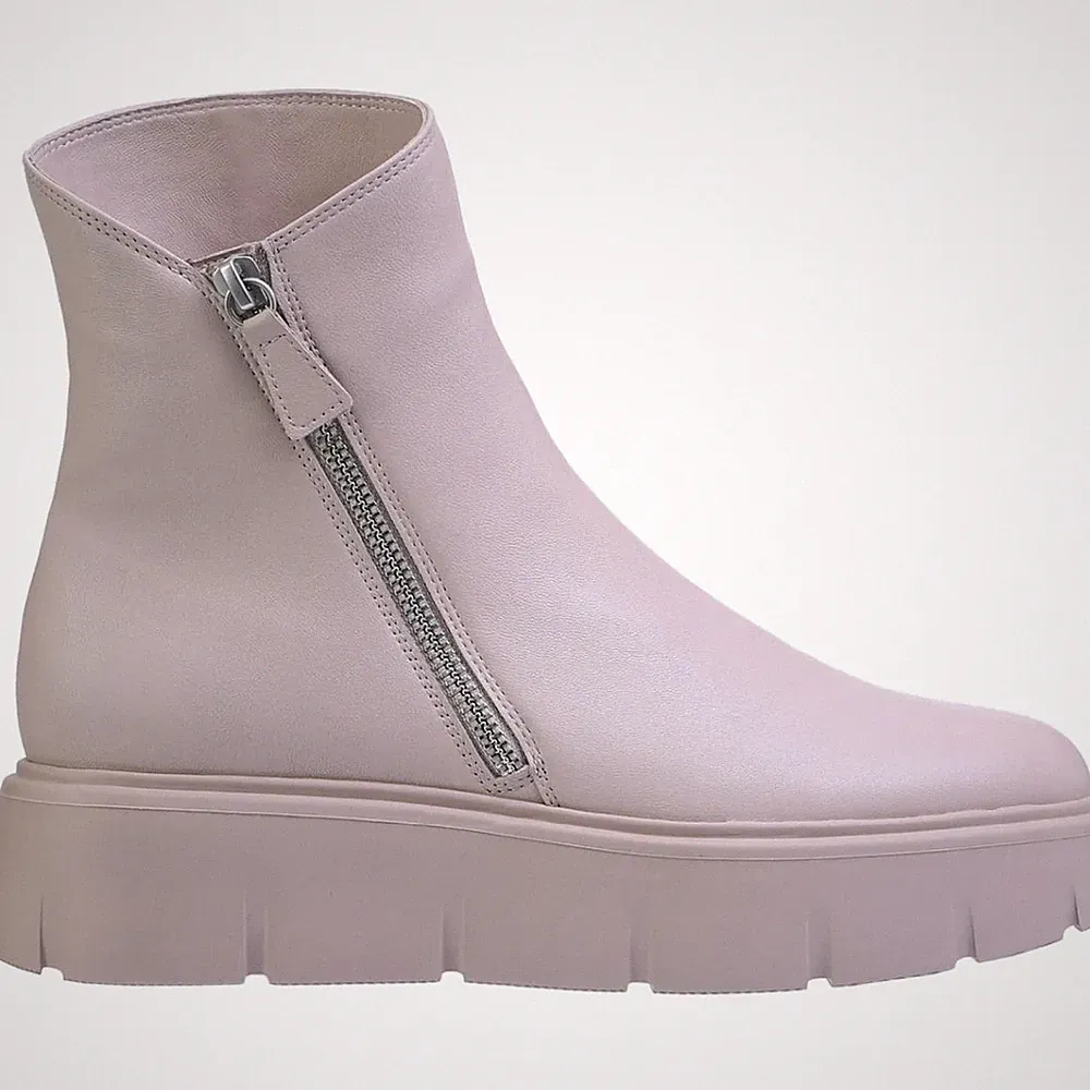 Högl Travis Damen Beige Keilabsatz Lederstiefeletten Freizeit 6102610-0500