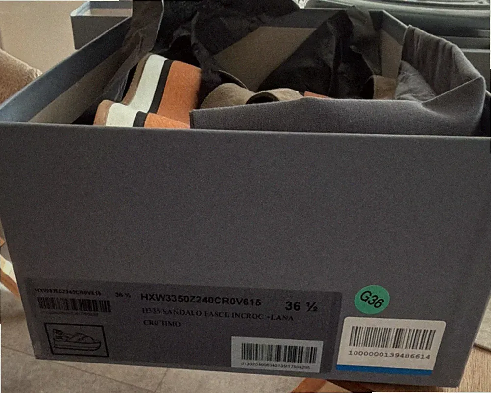 Hogan Damen-Sandalen Wildleder Fellbesatz Keilabsatz Schwarz/Braun 36,5/37