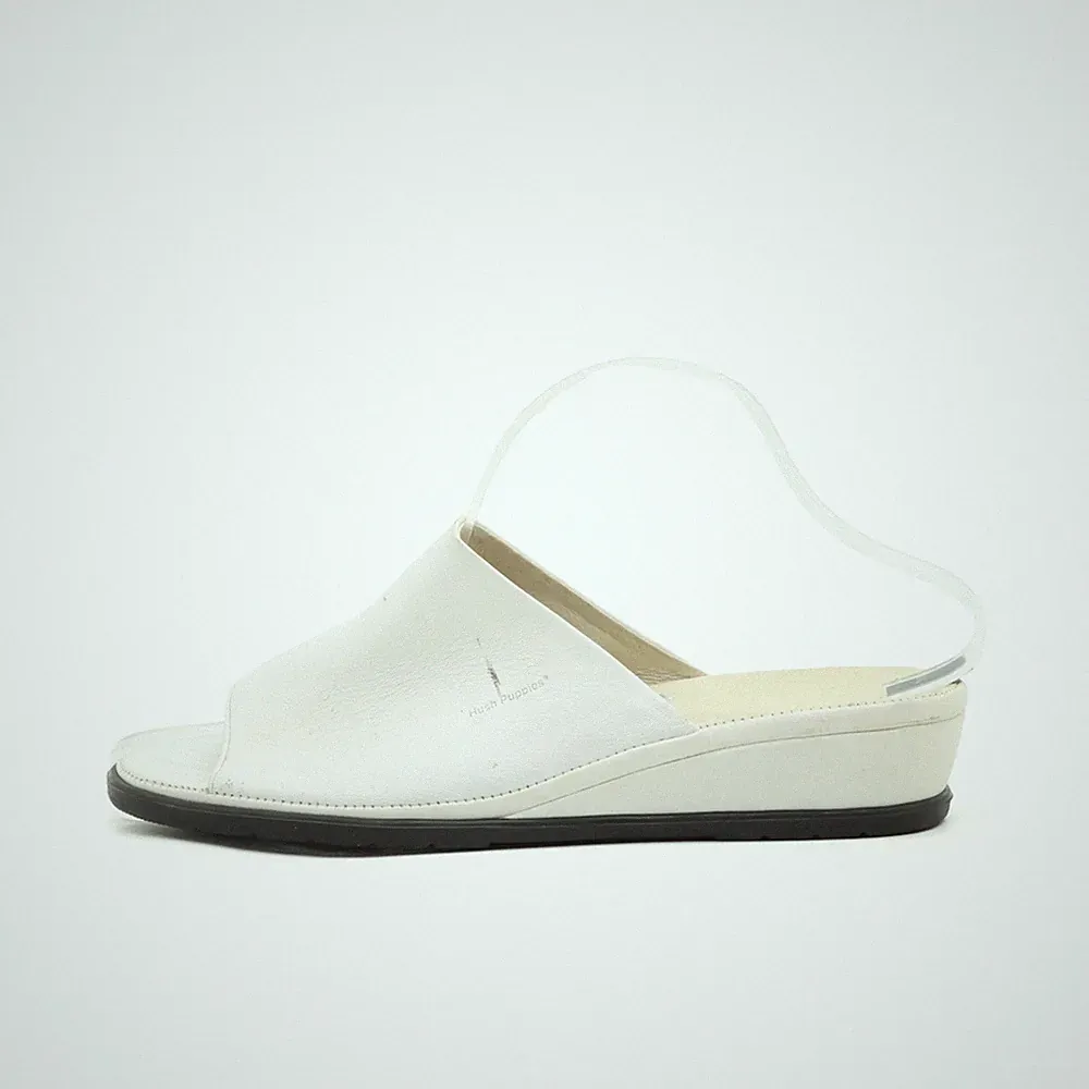 Hush Puppies Damen Sandalen EU 38 Komfort Keilsandale Weiß Luftpolster Funktion
