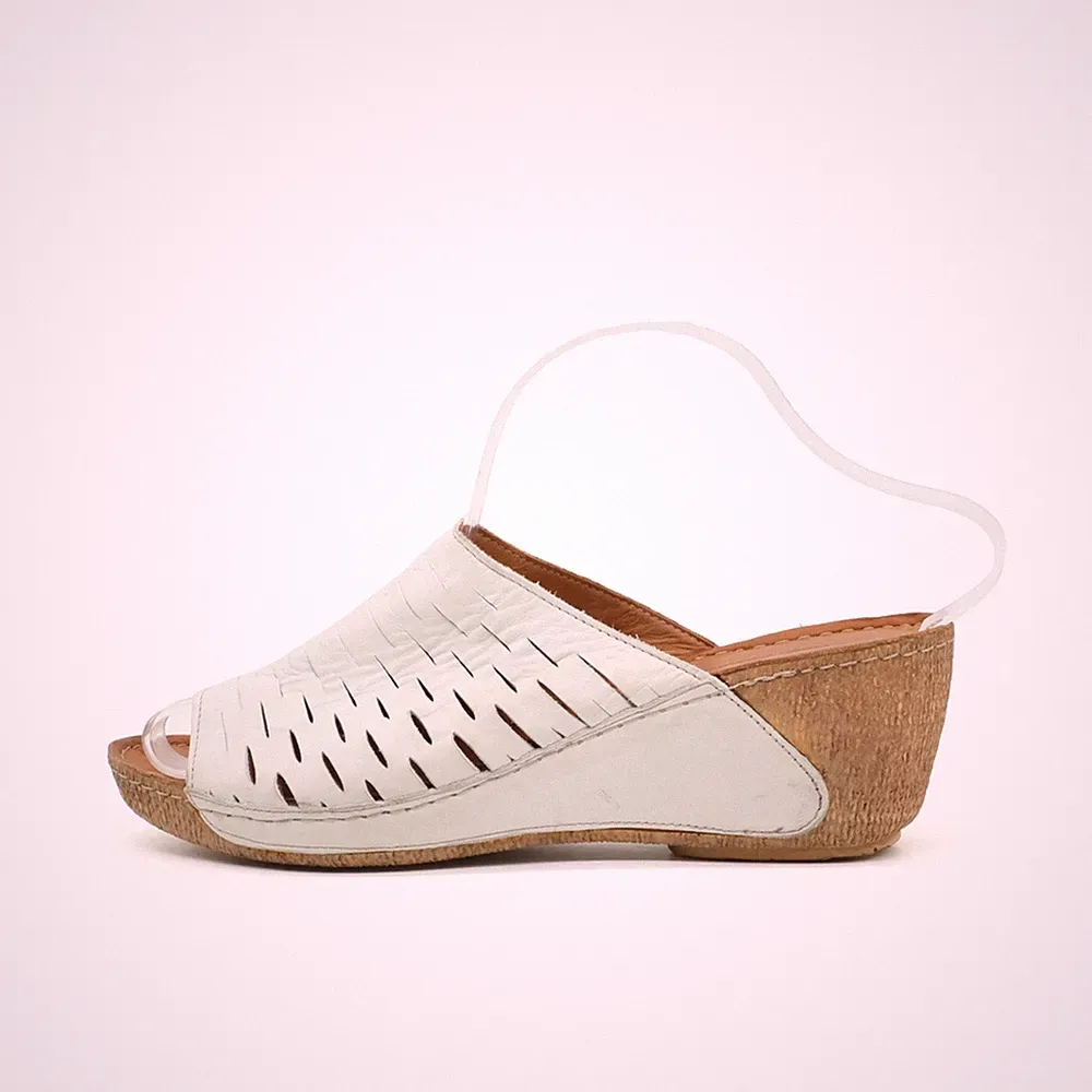 Hush Puppies Damen Sandalen EU 41 Keilabsatz Sandale Weiß Komfort