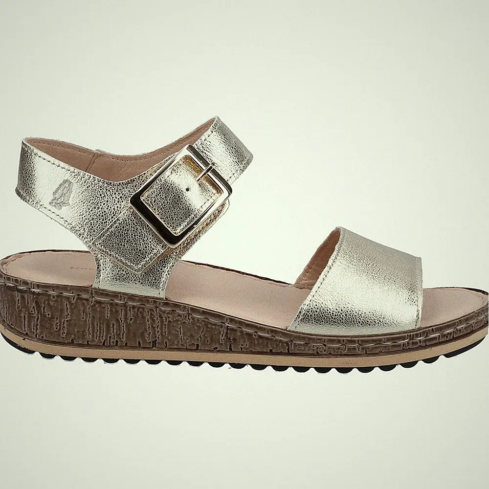 Hush Puppies Ellie Damen-Sandalen Fersenriemen Leder Keilabsatz Schnalle UK 3–8