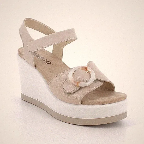 IGI&CO PLATIN CREME KEILABSATZ MIT SCHNALLE