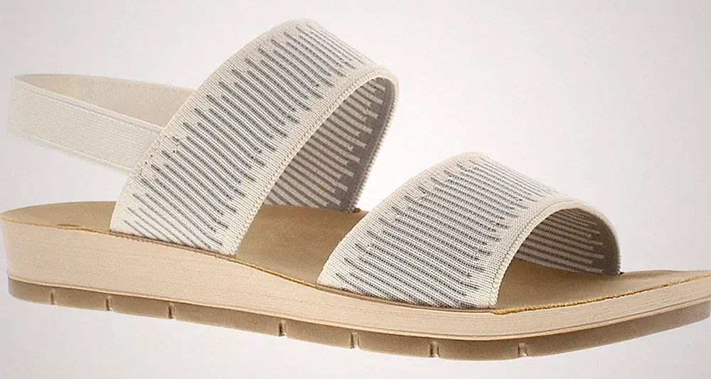 Inblu Damen-Keilsandalen Idyll elastisch weiß UK-Größe 6