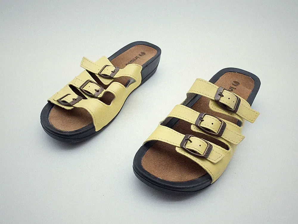 inblu Damen Pantolette Sandalette Sommerschuhe Gelb Gr. 38 EU Art. 41776-20