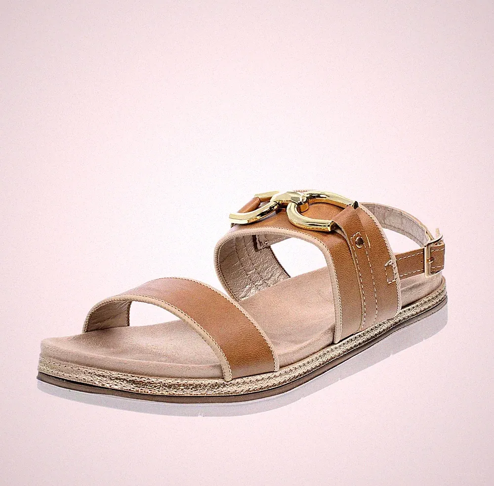 Inblu Plateau Sandalen braun - Damen Schuhe Sandalen Keilabsatz und Plateau