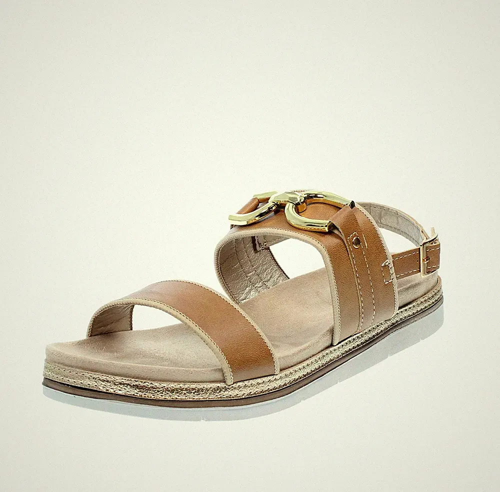 Inblu Plateau Sandalen braun - Damen Schuhe Sandalen Keilabsatz und Plateau
